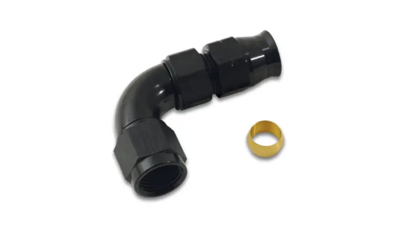 Vibrant 3/8In Tube To -6An Female 90 Degree Union Adapter Fitting W/ Olive Inserts 1