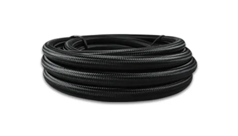 Vibrant -12 An Black Nylon Braided Flex Hose W/ Ptfe Liner (5 Foot Roll) 1