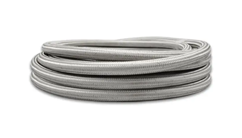 Vibrant Ss Braided Flex Hose W/ Ptfe Liner -6 An (10 Foot Roll) 1